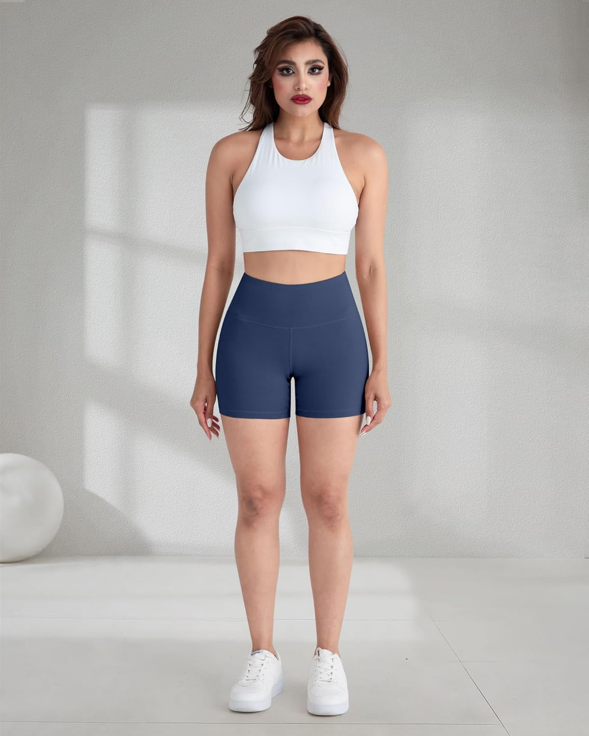 High Waisted Spandex Biker Shorts, Workout Booty Soft Yoga Shorts for Women